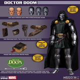 Mezco Toyz One:12 Marvel Comics Dr Doom 2 Heads 3 Masks 1:12 Action Figure