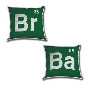 Breaking Bad Heisenberg BR BA Scientific Periodic Table 12" Pillows Mezco TV Show