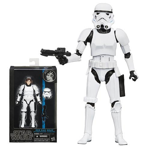 Hasbro Star Wars Han Solo Black 6 Action Figure Disguise Storm Trooper Suit Guns