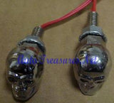 Skull Car Light License Plate Frame Screws Blue Hearse Motorcycle Truck Hearse